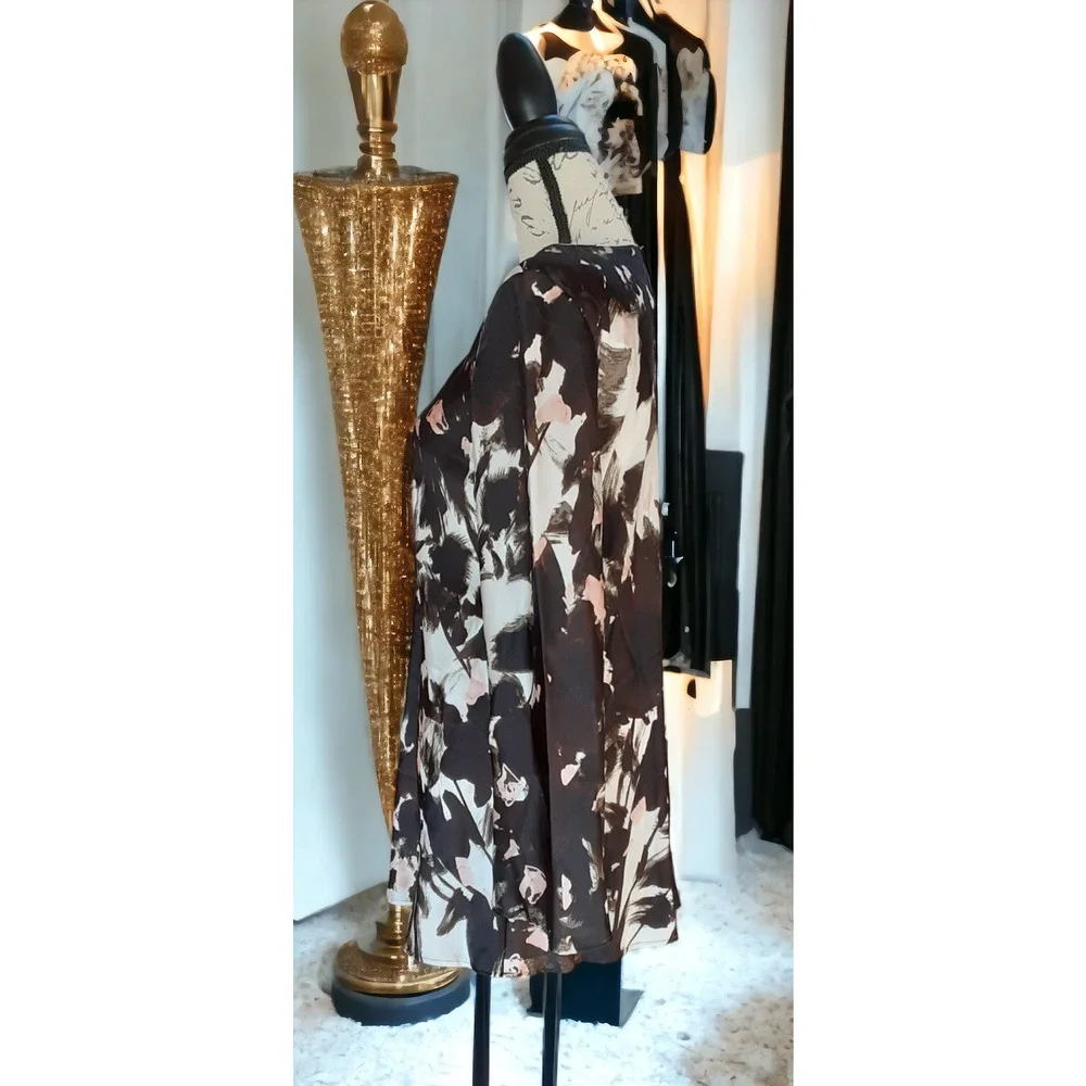 50% OFF) NWT Lafayette 148 New York Silk Blouse Black Multi Shirt MSRP $450 - Picture 4 of 9